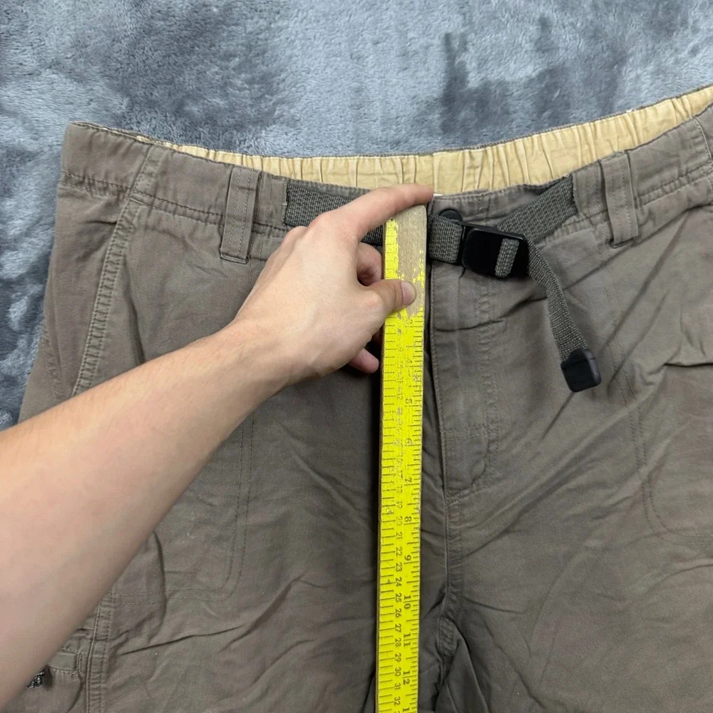 Columbia Cargo Shorts Mens 34 Brown Excellent Hiking Utility Belted Outdoor